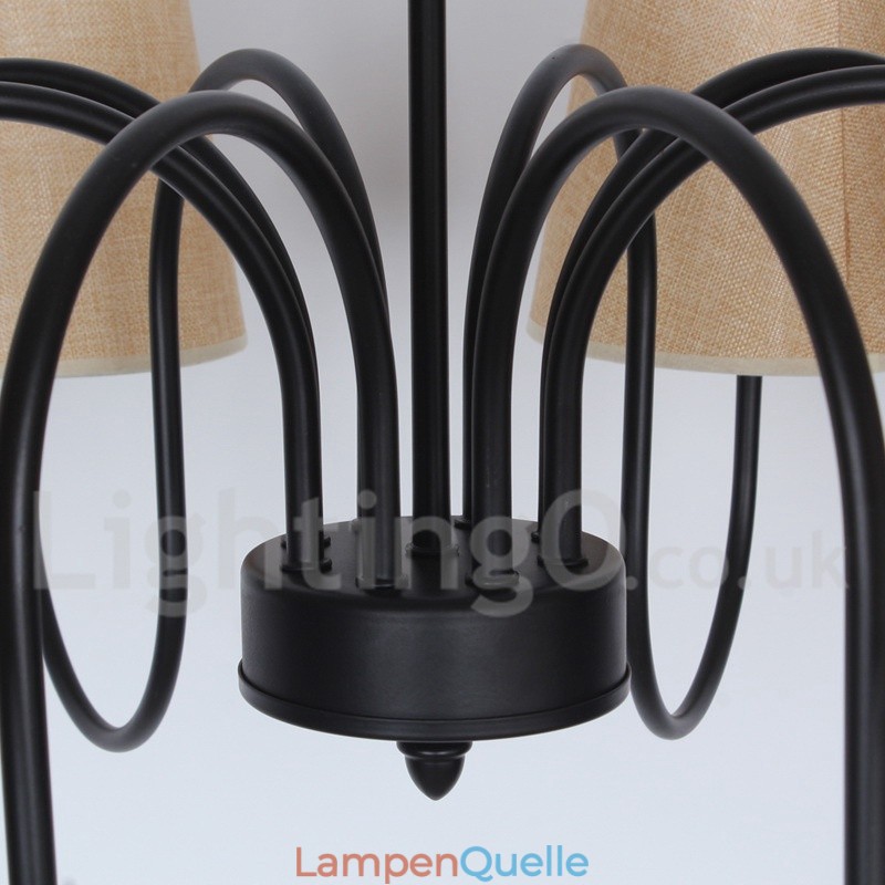 Kronleuchter im modernen, rustikalen, mediterranen Stil mit 8 Lichtern im Kerzenstil