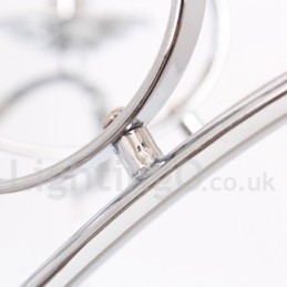 8-flammiger moderner Kronleuchter im Kerzenstil aus K9-Kristall