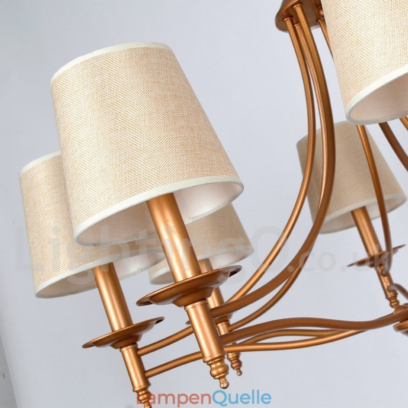 Kronleuchter im rustikalen Retro-Stil im mediterranen Stil mit 5 Lichtern und Kerzenständer