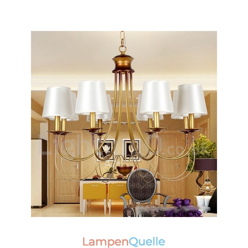 Kronleuchter im rustikalen mediterranen Stil mit 8 Lichtern, modern und zeitgenössisch, Kerzenstil