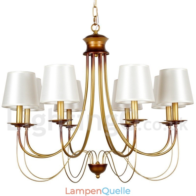 Kronleuchter im rustikalen mediterranen Stil mit 8 Lichtern, modern und zeitgenössisch, Kerzenstil