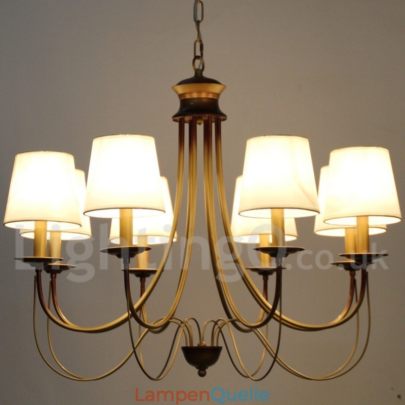 Kronleuchter im rustikalen mediterranen Stil mit 8 Lichtern, modern und zeitgenössisch, Kerzenstil