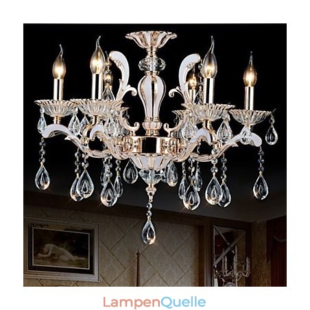 Luxus-Kerzen-Kristall-Anhänger aus Zinklegierung im europäischen Stil