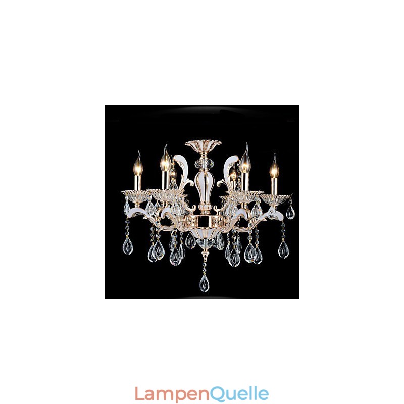 Luxus-Kerzen-Kristall-Anhänger aus Zinklegierung im europäischen Stil