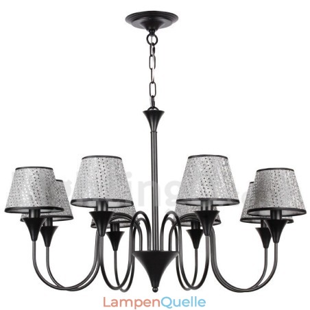 Kronleuchter im rustikalen, modernen und zeitgenössischen Retro-Stil mit schwarzer Kerze, 8 Lichter Kronleuchter im rustikalen, modernen und zeitgenössischen Retro-Stil mit schwarzer Kerze, 8 Lichter