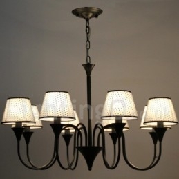 Kronleuchter im rustikalen, modernen und zeitgenössischen Retro-Stil mit schwarzer Kerze, 8 Lichter