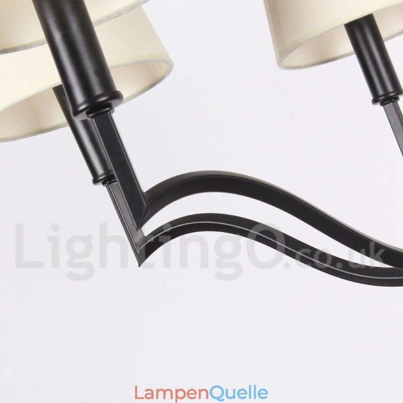 6-flammiger moderner Kronleuchter im zeitgenössischen Kerzenstil