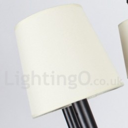 6-flammiger moderner Kronleuchter im zeitgenössischen Kerzenstil