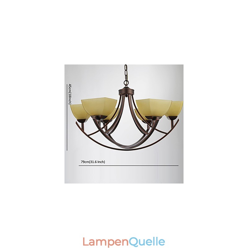 Kronleuchter 6 Lichter Traditionell Klassisch Vintage Metall