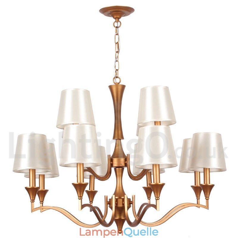 Kronleuchter im mediterranen Kerzenstil mit 12 Lichtern