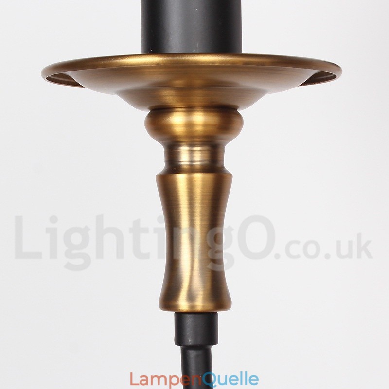 3-flammiger Kronleuchter im modernen Retro-Kerzenstil