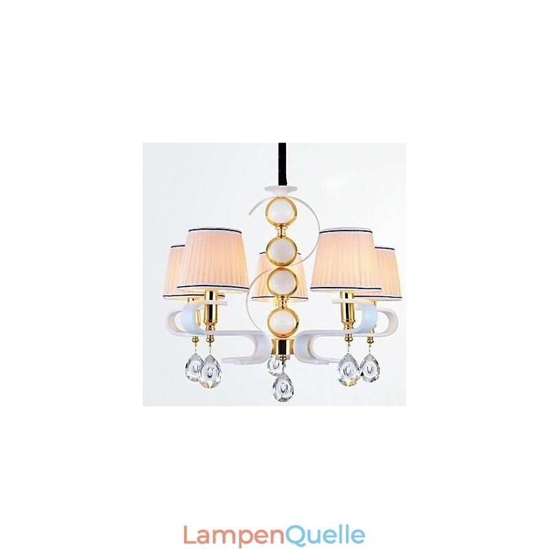 Stoff-Kronleuchter 5 Licht Moderne minimalistische hochwertige Lampe