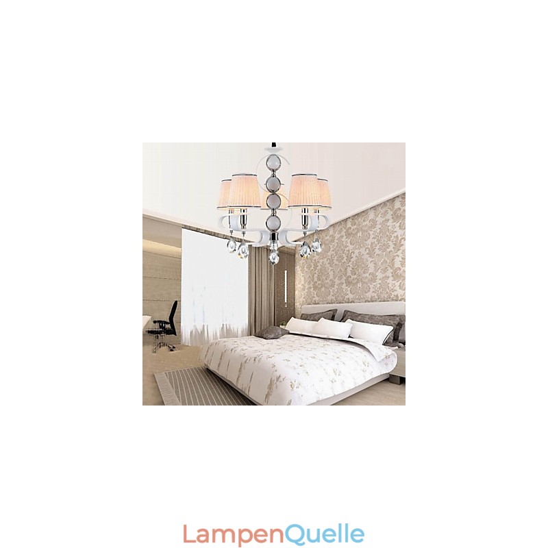 Stoff-Kronleuchter 5 Licht Moderne minimalistische hochwertige Lampe