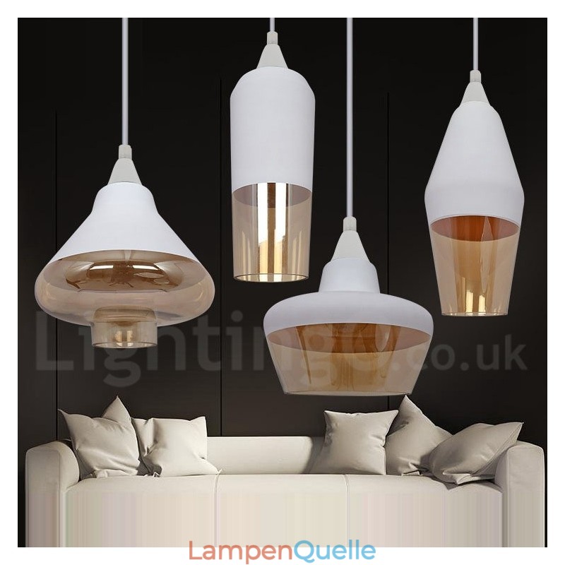Europäische Retro Lounge Glas Pendelleuchte