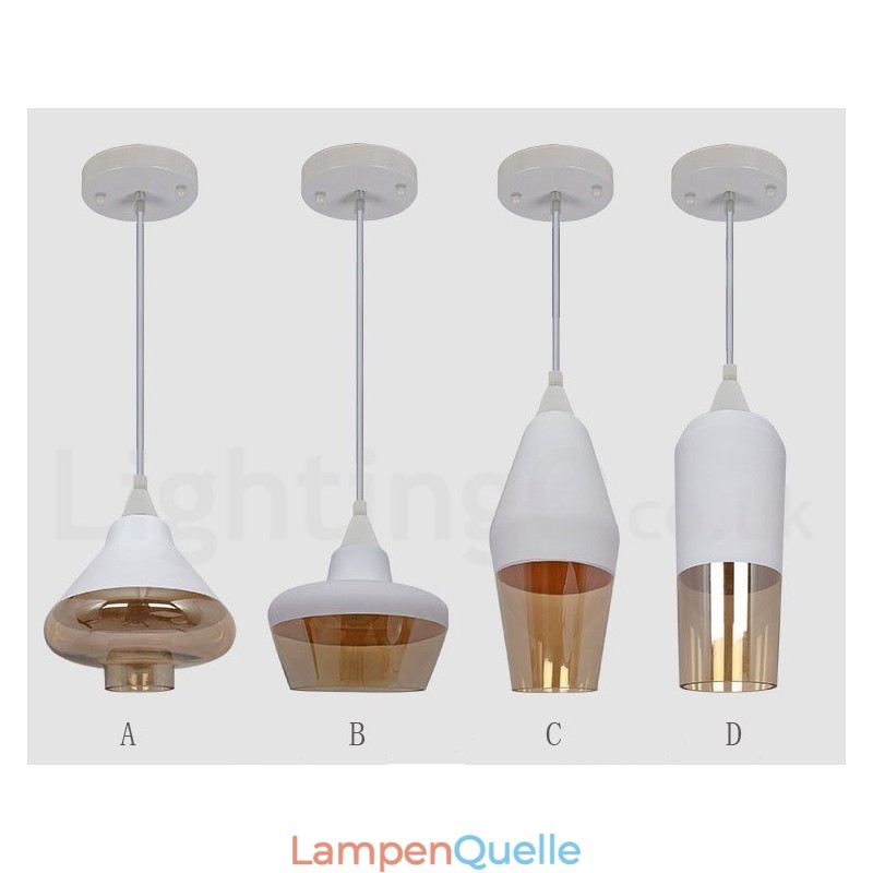 Europäische Retro Lounge Glas Pendelleuchte