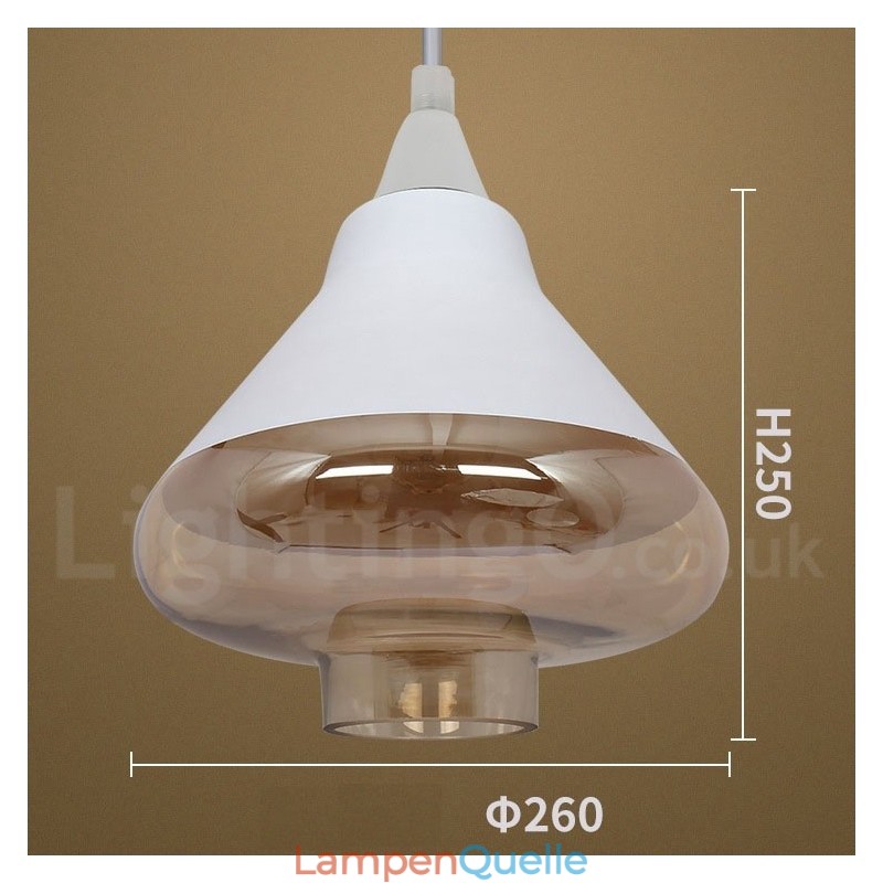Europäische Retro Lounge Glas Pendelleuchte