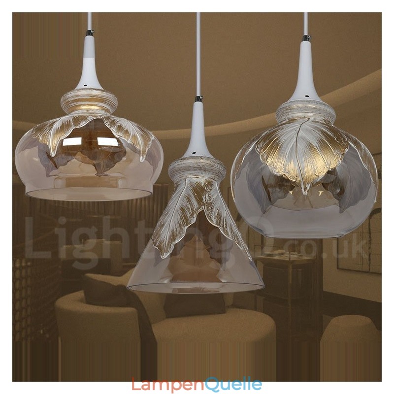 Europäische moderne zeitgenössische Lounge Glas Pendelleuchte
