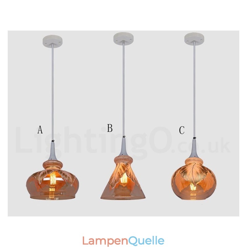 Europäische moderne zeitgenössische Lounge Glas Pendelleuchte