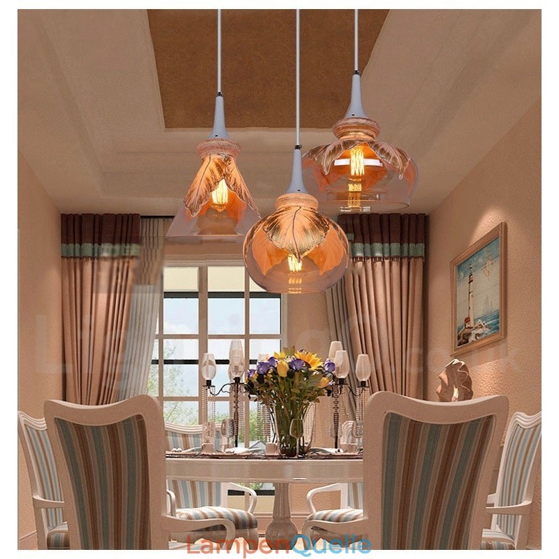 Europäische moderne zeitgenössische Lounge Glas Pendelleuchte