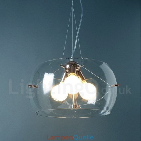 Moderne Pendelleuchte aus Glas mit 3 Lichtern Moderne Pendelleuchte aus Glas mit 3 Lichtern