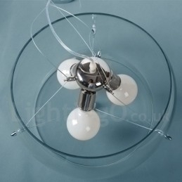 Moderne Pendelleuchte aus Glas mit 3 Lichtern