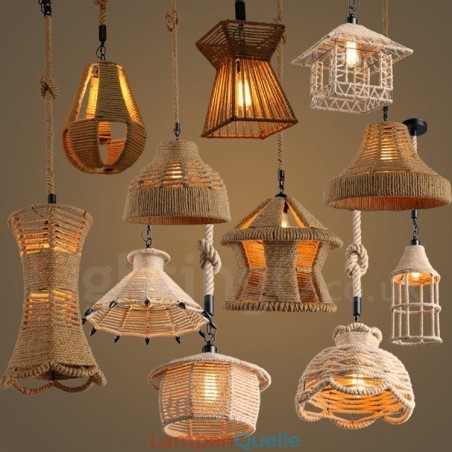 1 Licht Rustikale Lodge Pendelleuchte Cafe Hanfseil Pendelleuchte 1 Licht Rustikale Lodge Pendelleuchte Cafe Hanfseil Pendelleuchte