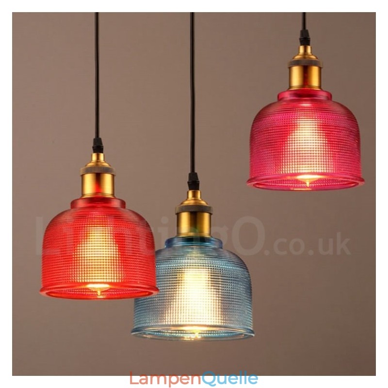 1 Licht Moderne zeitgenössische Cafe Multi Farben Glas Pendelleuchte