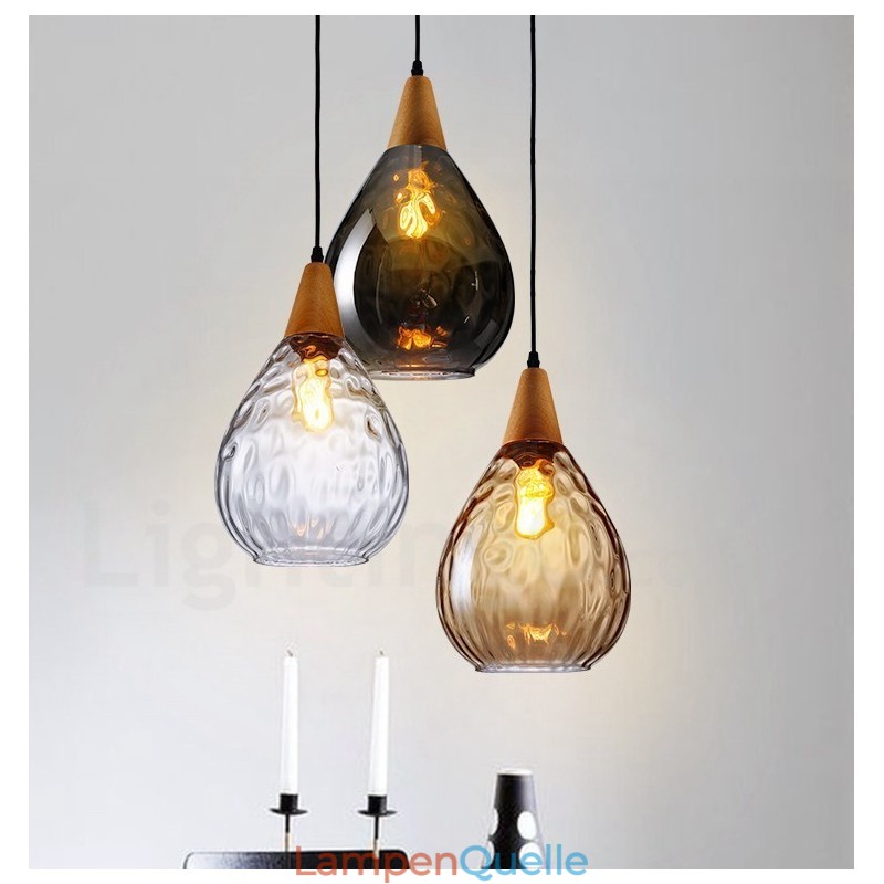 1 Licht nordischen Stil moderne zeitgenössische Glas Pendelleuchte