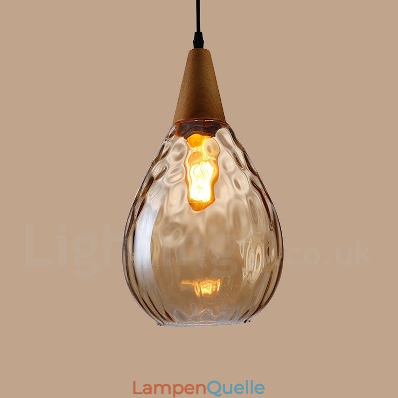 1 Licht nordischen Stil moderne zeitgenössische Glas Pendelleuchte
