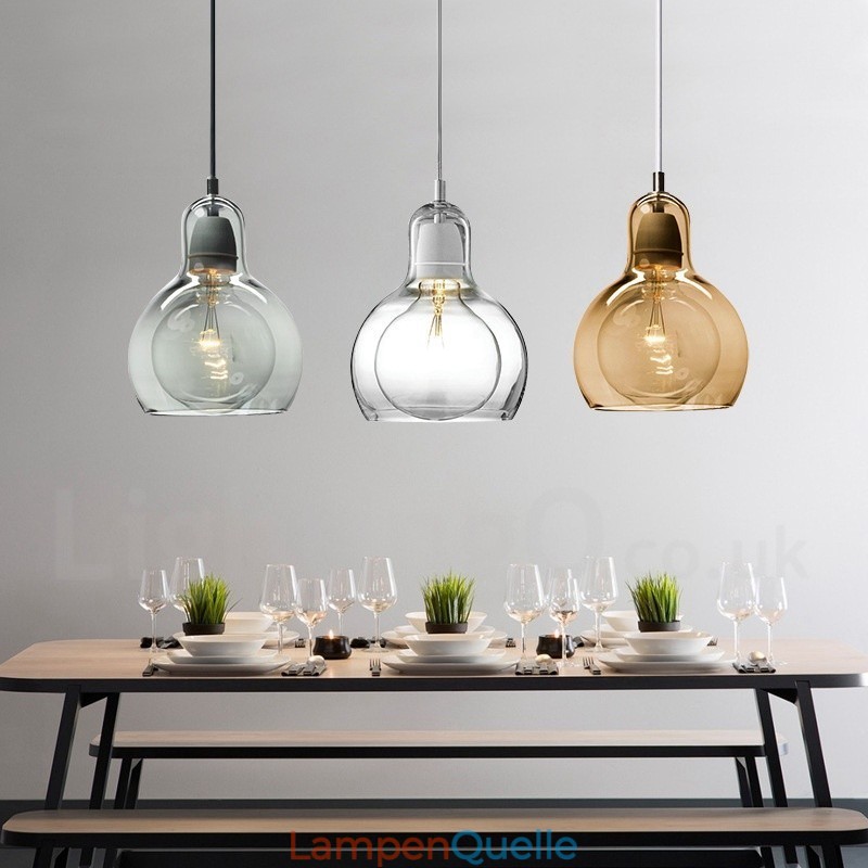 1 Licht nordischen Stil moderne zeitgenössische Glas Pendelleuchte
