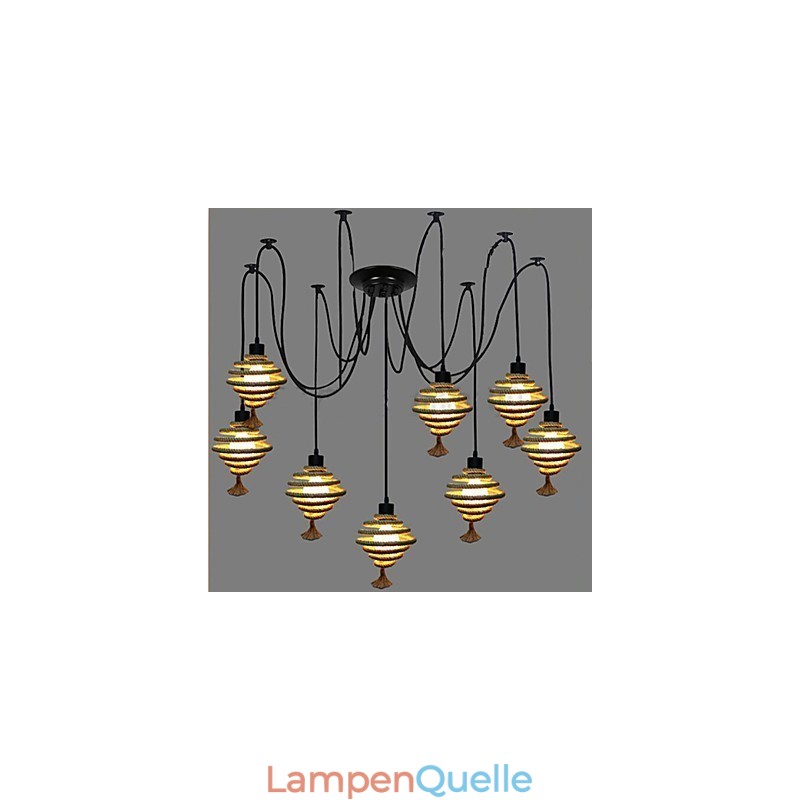 Der Nordic Country Retro Honeycomb Kronleuchter. Kronleuchterlampe. Die himmlischen Mädchen streuen Blüten.