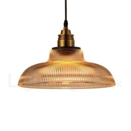 1-flammige Vintage-Pendelleuchte aus Glas