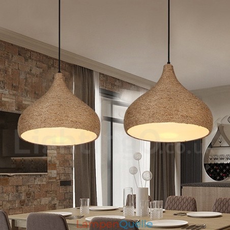 1 Light Retro Rustic Hemp Rope Pendant Light with Hemp Rope Shade 1 Light Retro Rustic Hemp Rope Pendant Light with Hemp Rope Shade