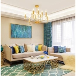 12 Licht Retro Rustikal Luxus Messing Pendelleuchte Kronleuchter