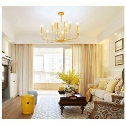 12 Licht Retro Rustikal Luxus Messing Pendelleuchte Kronleuchter