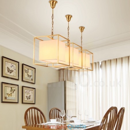 1 Licht Retro Rustikal Luxus Messing Pendelleuchte Kronleuchter mit Stoffschirm 1 Licht Retro Rustikal Luxus Messing Pendelleuchte Kronleuchter mit Stoffschirm