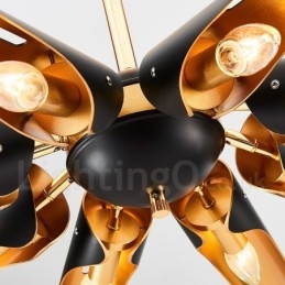 5-flammiger Retro-Pendelleuchter im rustikalen Stil aus Aluminiumlegierung mit Lampenschirm aus Aluminiumlegierung