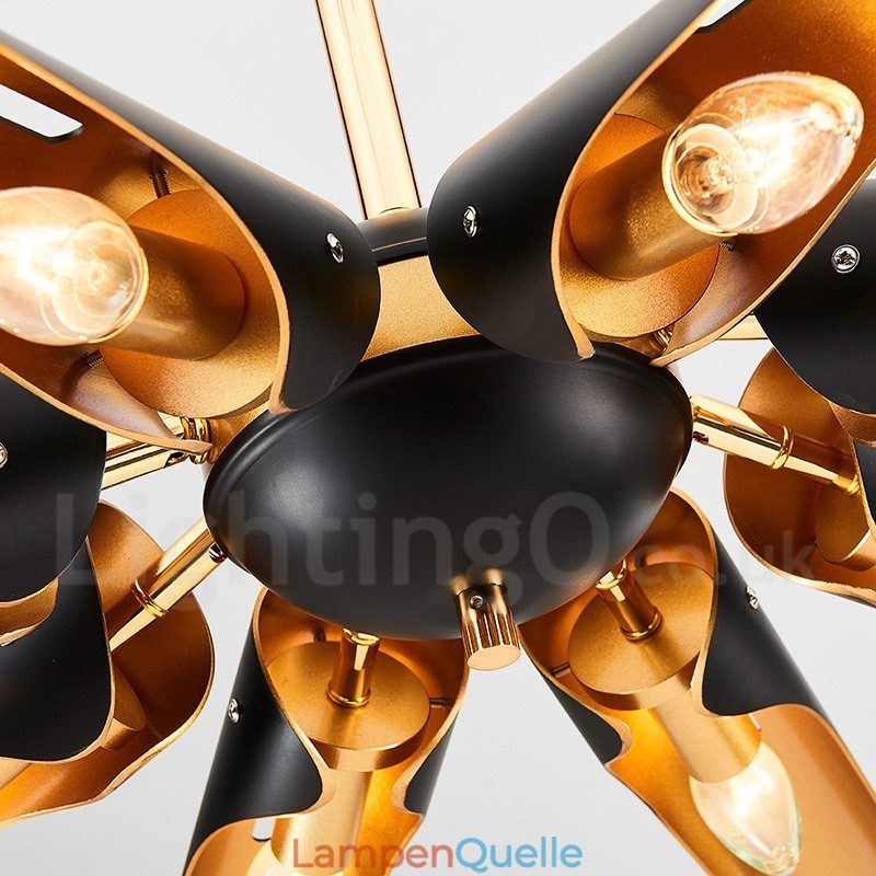 5-flammiger Retro-Pendelleuchter im rustikalen Stil aus Aluminiumlegierung mit Lampenschirm aus Aluminiumlegierung