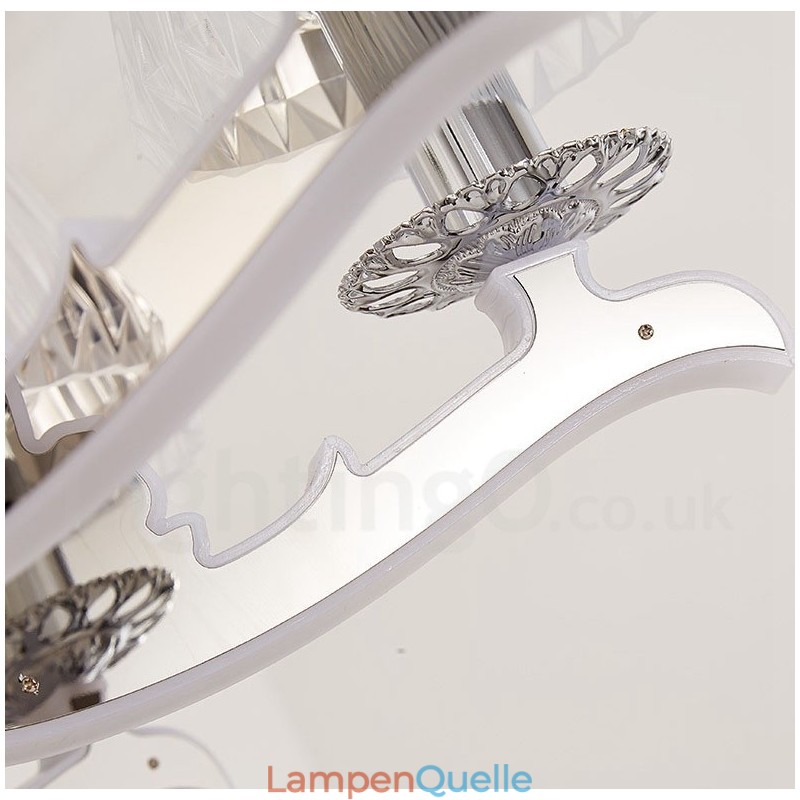 Retro Rustikaler Luxus Kristall Pendelleuchte Kronleuchter mit Glasschirm