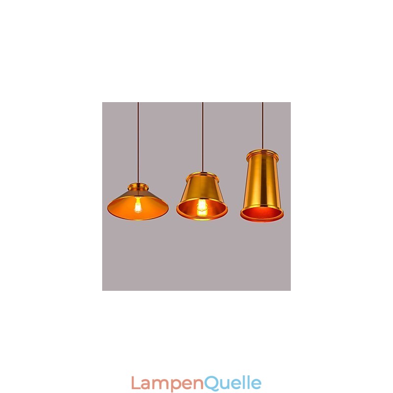 Kronleuchter im Mini-Stil, modernes zeitgenössisches Metall, 3-flammige Pendelleuchte