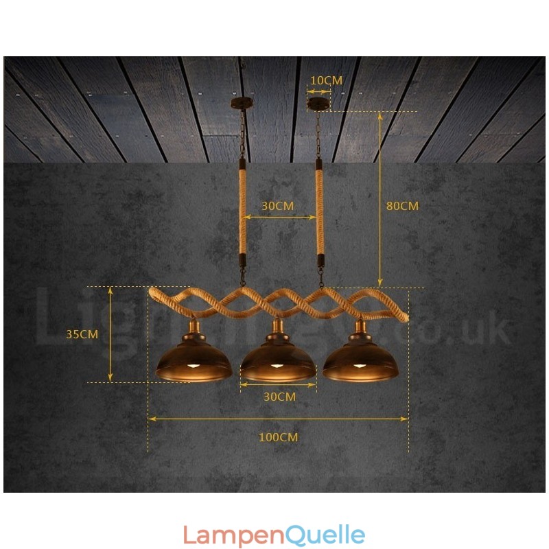 3-flammige Pendelleuchte Deckenlampe