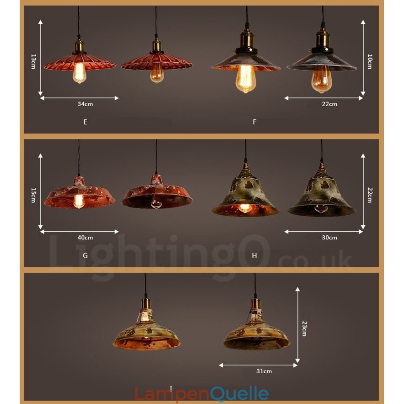 1 Licht Rustikale Lodge Retro Vintage Pendelleuchte Loft