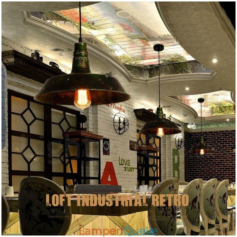 1 Licht Rustikale Lodge Retro Vintage Pendelleuchte Loft