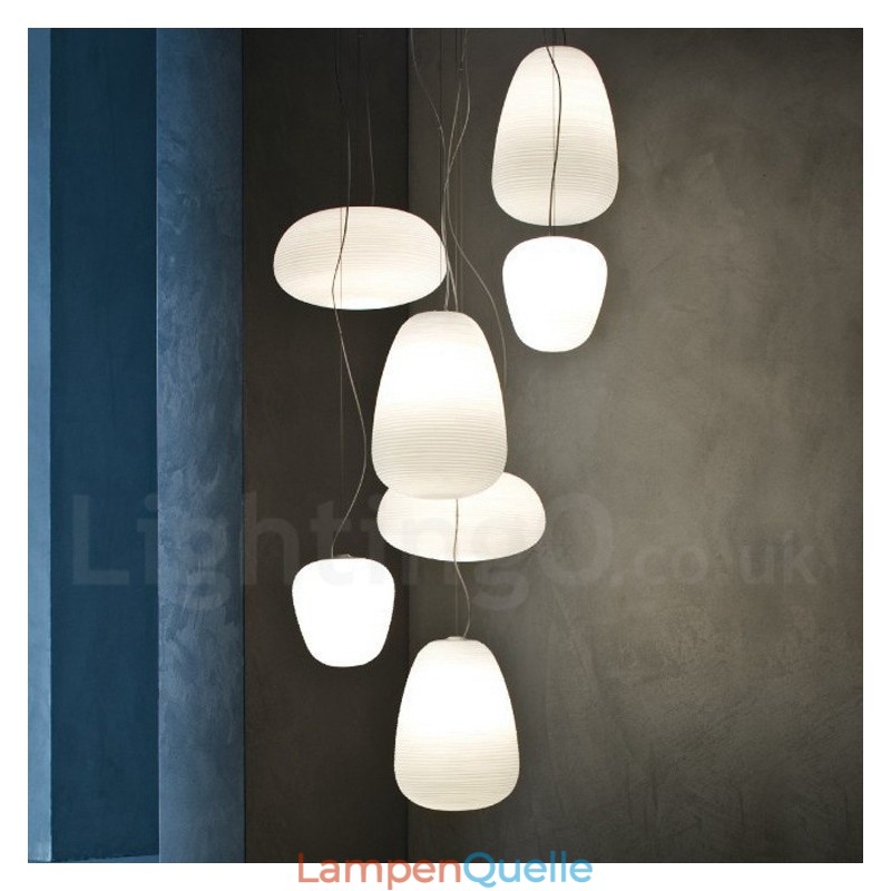 1 Licht Moderne zeitgenössische Pendelleuchte Deckenleuchte mit Glasschirm