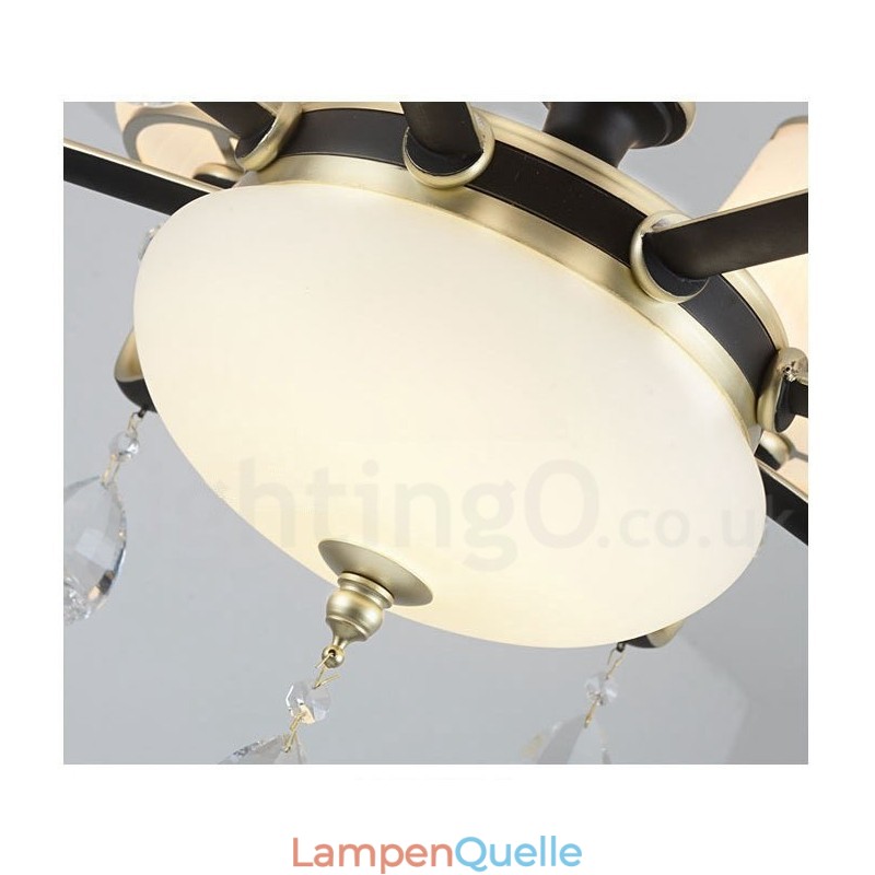 Moderne zeitgenössische Retro Luxus Kristall Pendelleuchte Kronleuchter mit Glasschirm