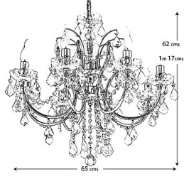 Eleganter Kristall-Kronleuchter mit 8 Lichtern