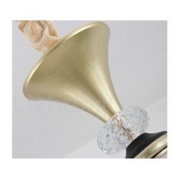 Moderne zeitgenössische Retro Luxus Kristall Pendelleuchte Kronleuchter mit Glasschirm