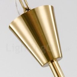 Moderne zeitgenössische 9-flammige Pendelleuchte aus Stahl mit Kristallschirm