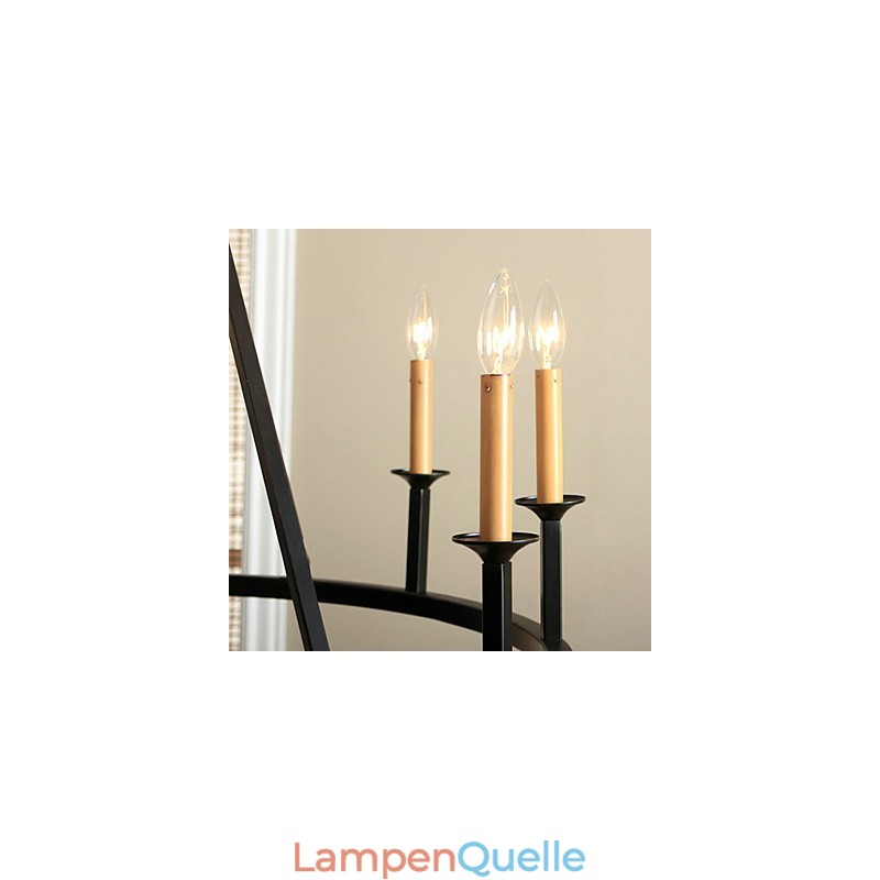 Kronleuchter aus bemaltem Metall im Landhausstil im Mini-Stil