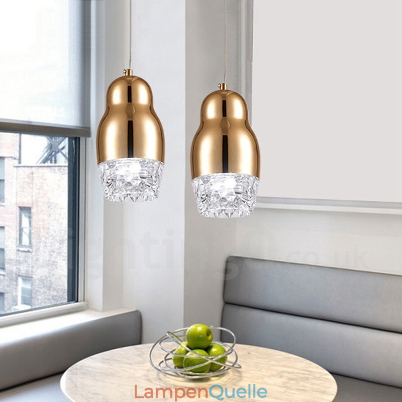 Moderne zeitgenössische 1-flammige Pendelleuchte aus Aluminiumlegierung mit Acrylschirm